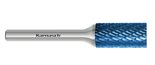 HM-Frässtift-Set 6 mm Schaft, Durchmesser: 10 mm, Universalverzahnung, Stahl allgemein, BlueTec-Beschichtung